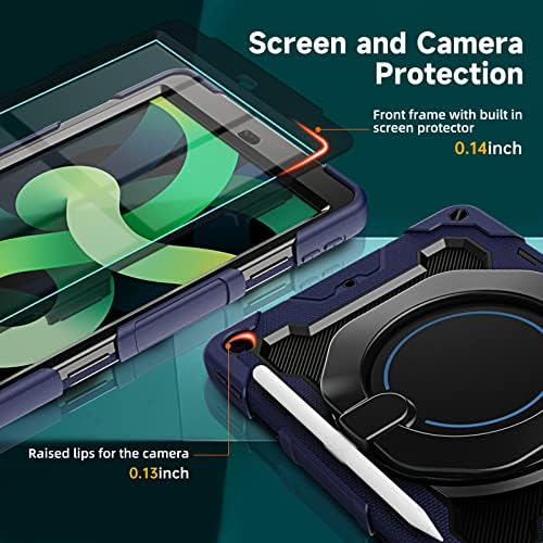 Roiskin for iPad Case Deneration Thice עם מגן מסך לילדים 2021 [הגנה מפני טיפה 15ft] מארז iPad 8/7 Gen 2020/2019 iPad 10.2 אינץ